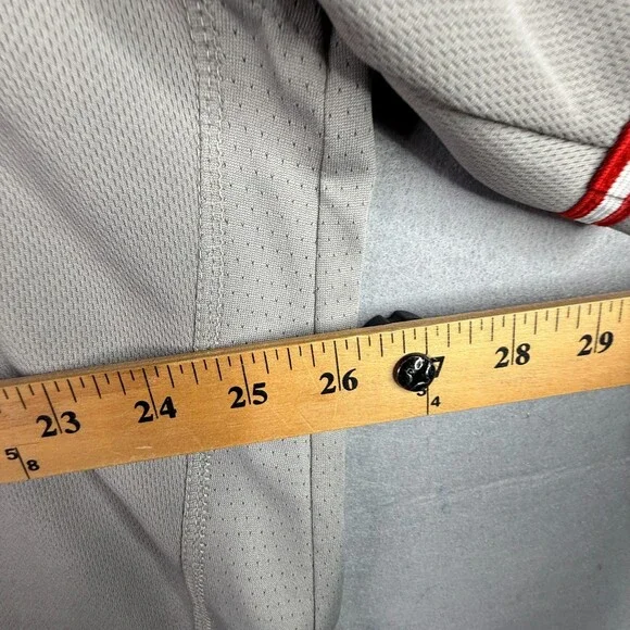 Cincinnati Reds Auth Majestic Puig Jersey Mens Sz 56 Gray Sewn FlexBase MLB - Picture 8 of 12
